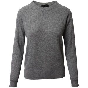 Theory Grey Cashmere Blend Crew Neck Sweater Size Small